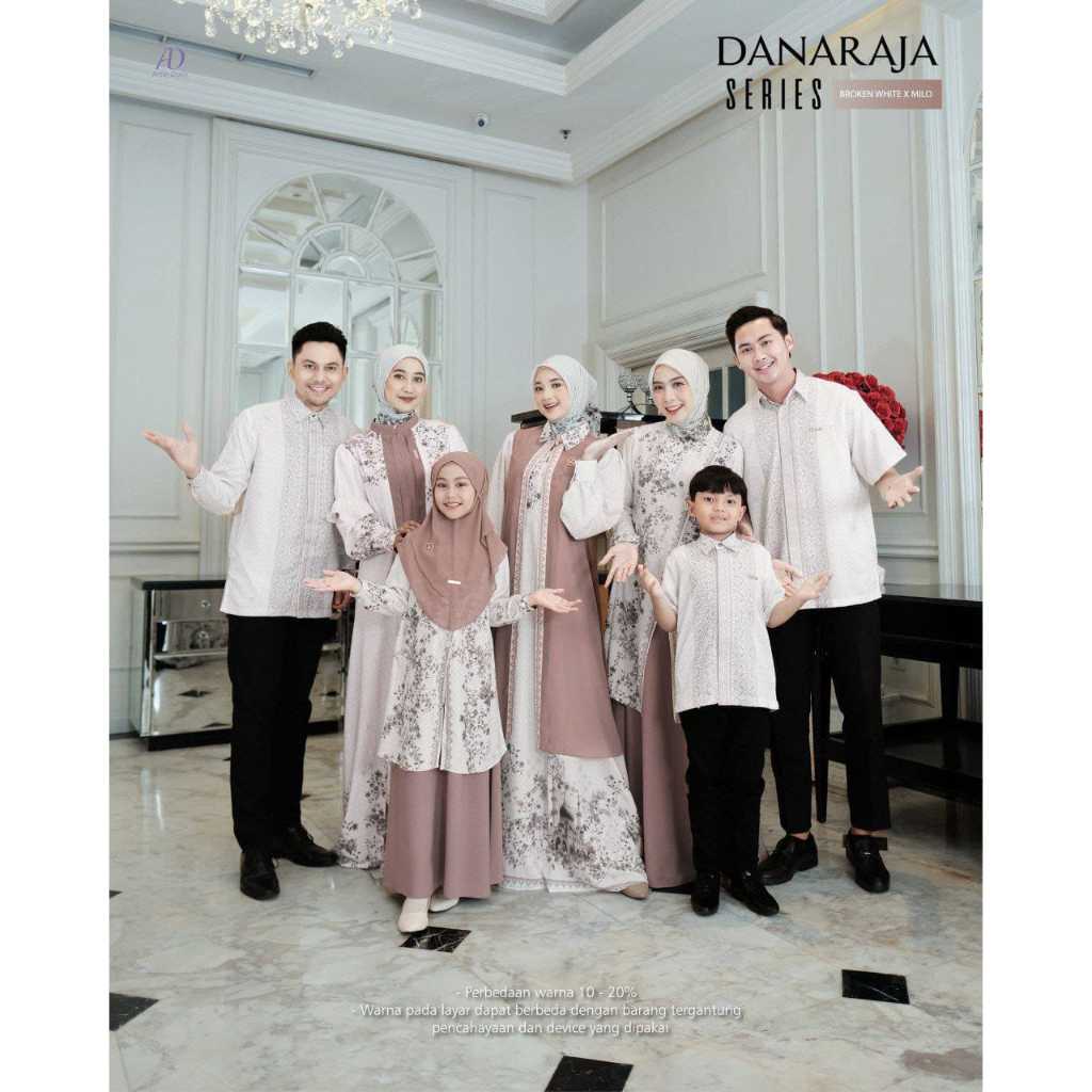 Sarimbit Artie Daily Danaraja Broken White x Milo Gamis Keluarga baju koko