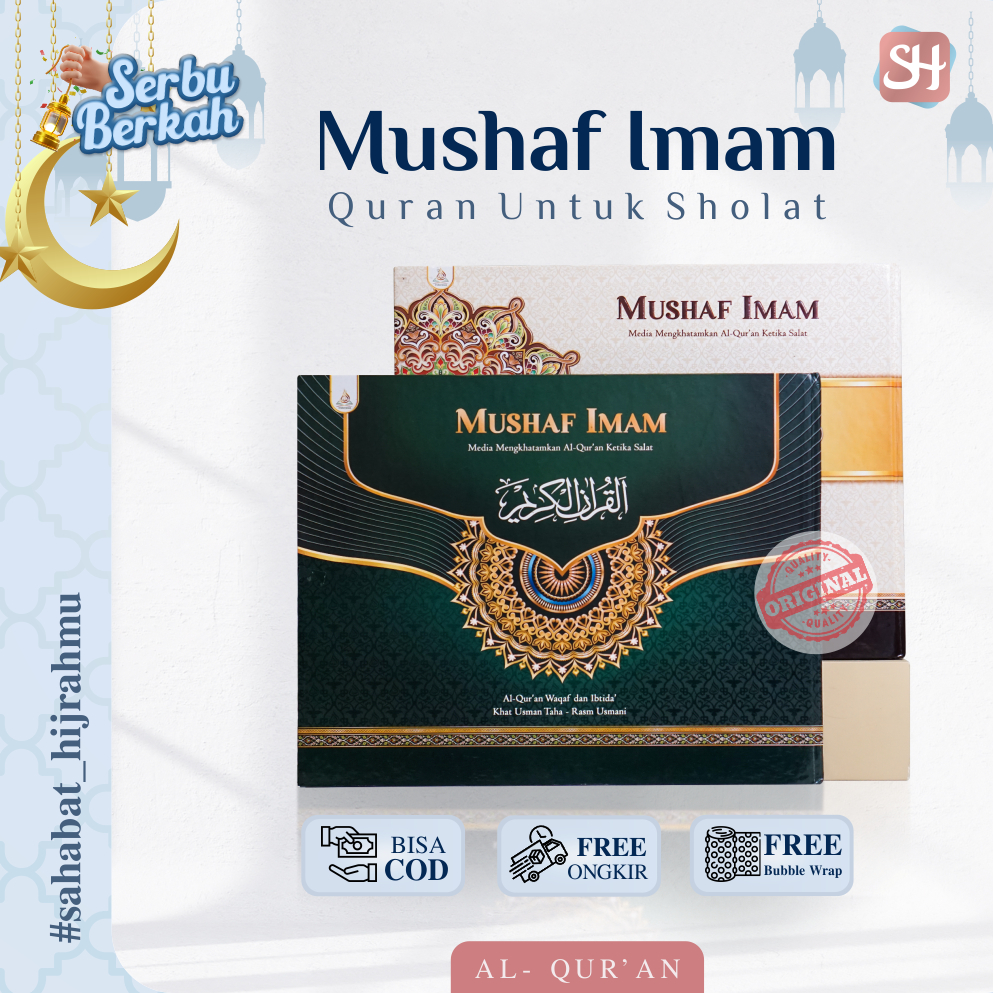 Mushaf Imam - Al Quran Jumbo Lansia / Quran Sholat + Stand FREE DZIKIR