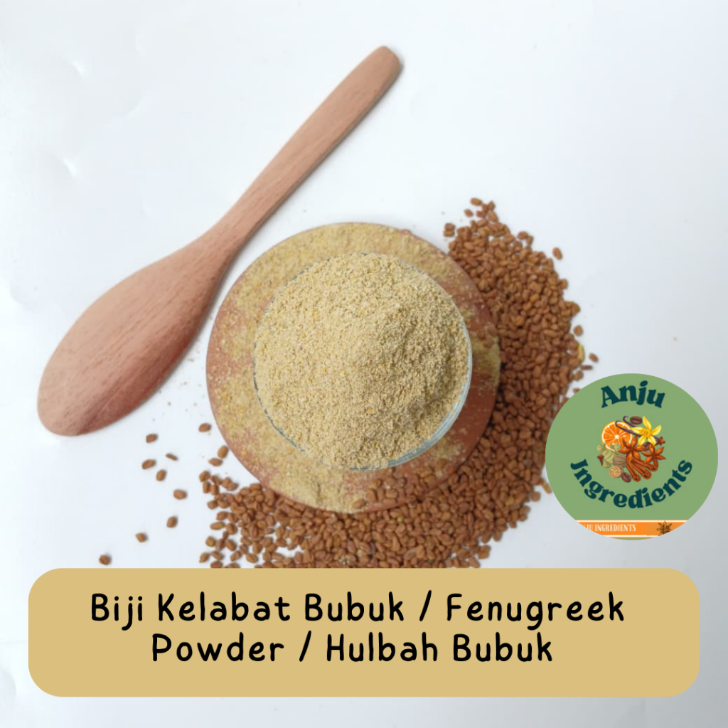 Biji Kelabat Bubuk 250gr / Fenugreek Powder / Hulbah Bubuk / Bubuk Klabet / Fenugreek Serbuk