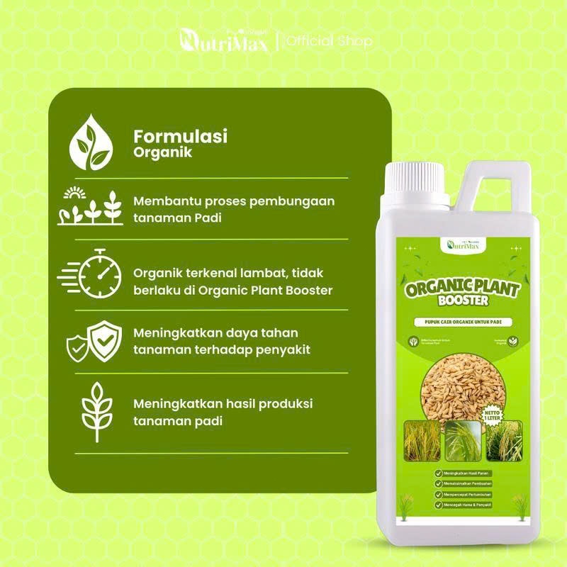 Pupuk Organik Cair PADI Booster 1L - ZPT Pelebat Buah & Nutrisi Pertumbuhan Padi Cepat