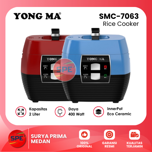 RICE COOKER / MAGIC COM YONG MA KAPASITAS 2 LITER SMC 7063 / SMC7063 GARANSI RESMI (MEDAN)