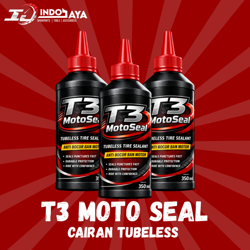 [BAYAR DI TEMPAT] CAIRAN BAN TUBELESS 350 ML ORIGINAL T3 MOTOSEAL / CAIRAN TAMPAL BAN / CAIRAN BAN T