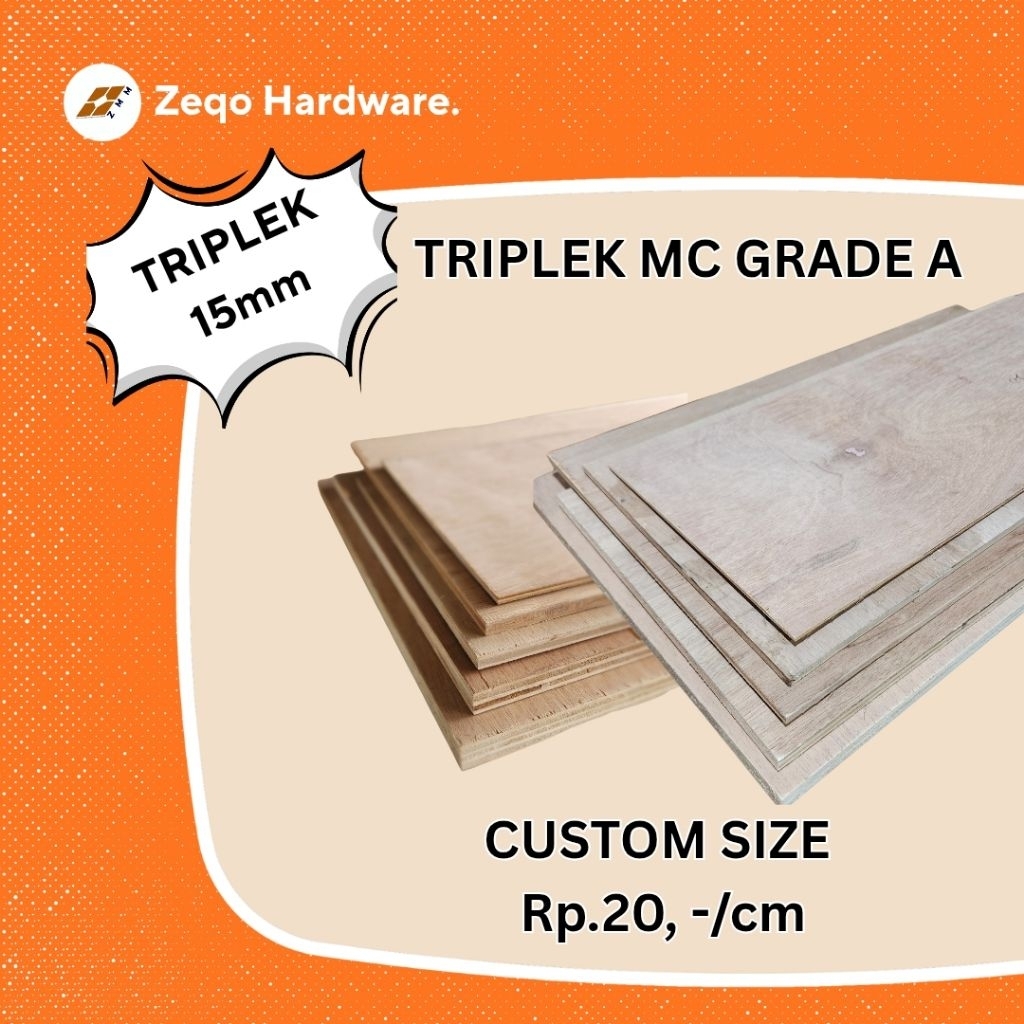 Triplek 15mm Potongan Custom Triplek MC Grade A