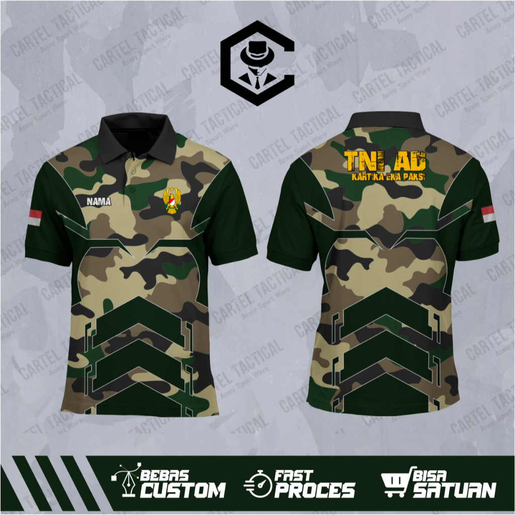 JERSEY LORENG HIJAU TNI AD FULL PRINTING (CT0149)