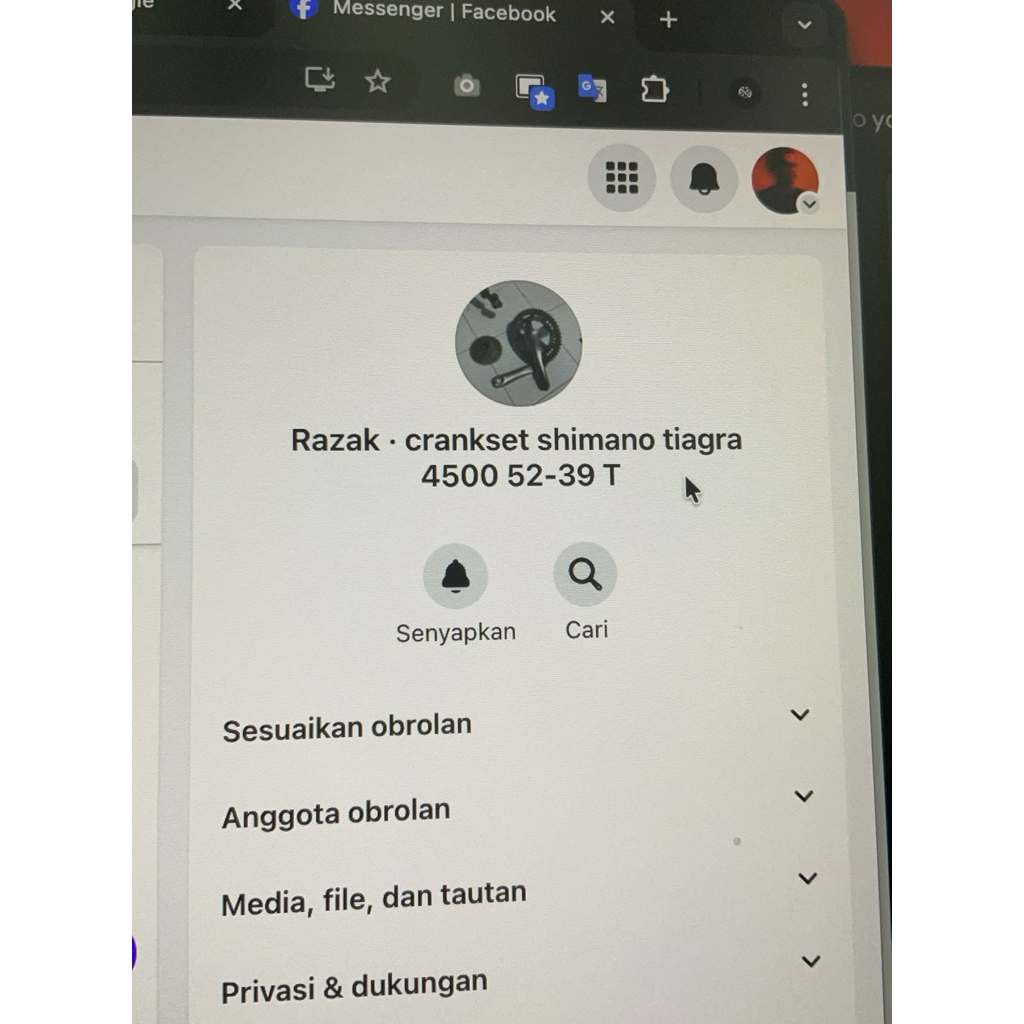 crankset shimano tiagra 4500 52-39 T