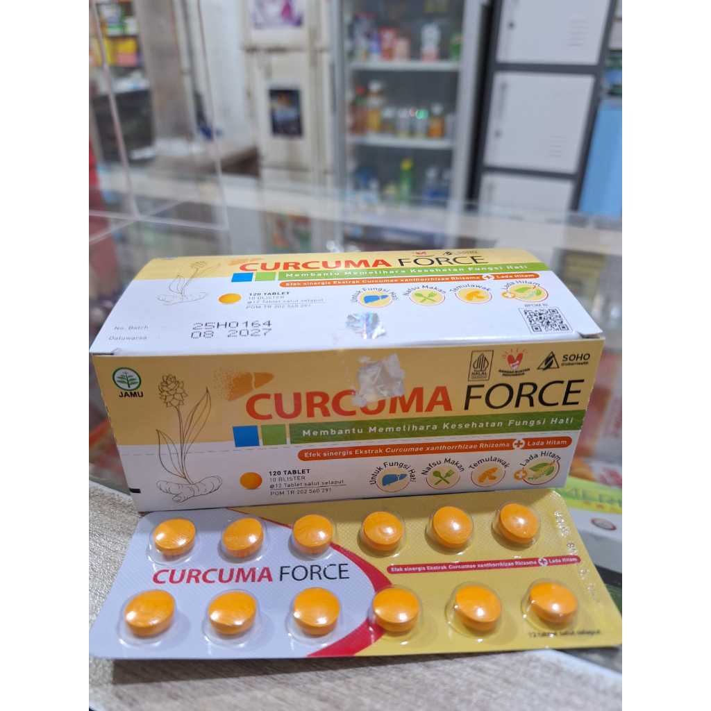 CURCUMA Forte Tab Suplemen Hati Temulawak 12 Tablet Salut Selaput BPOM