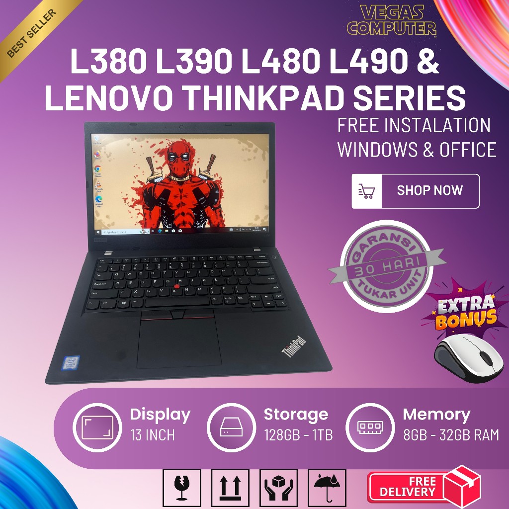 Lenovo Thinkpad L490 | L480 | L390 | L480 | E580 | E590| A285 Intel i7 / i5 / i3 | RYZEN 7 / 5 GEN 8