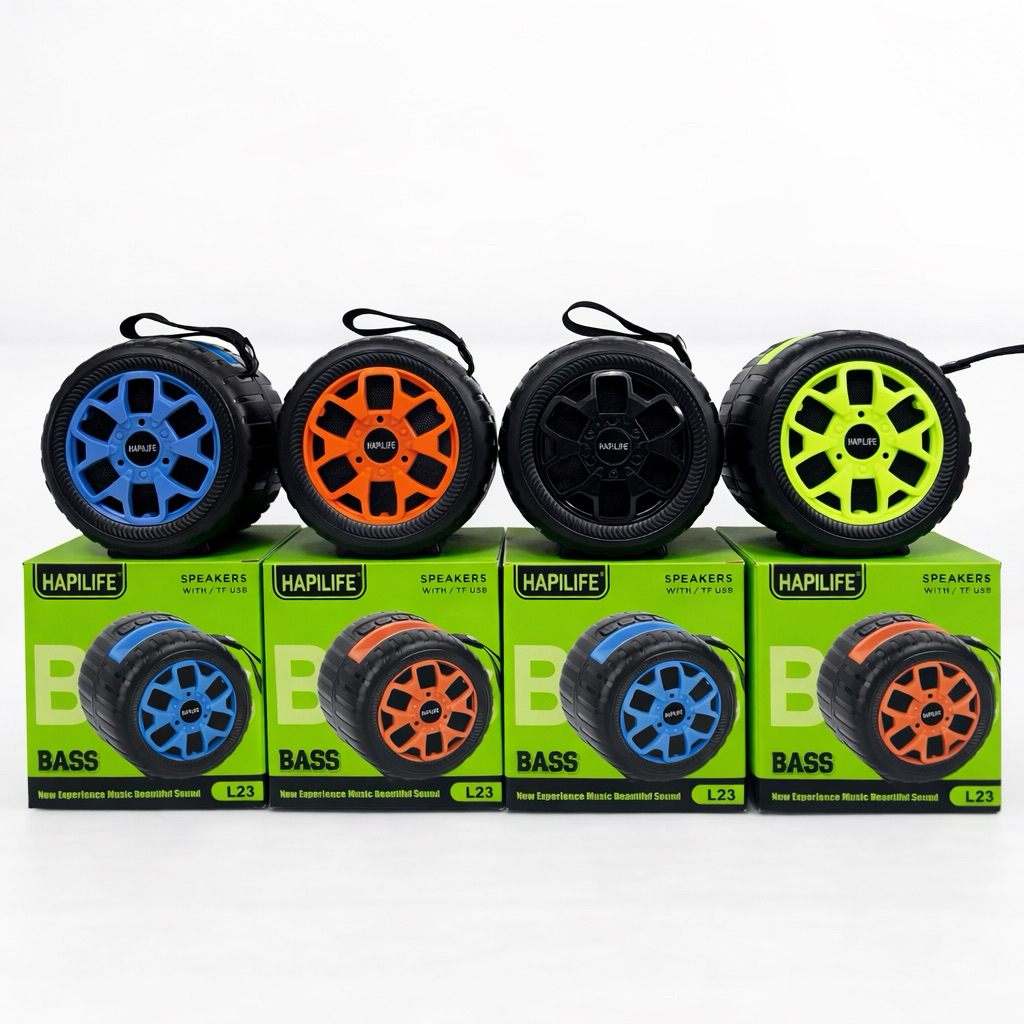 Speaker Bluetooth HAPILIFE L23 High Power GOOD BASS Music Box Aktif Portable Wireless with Stand HP 