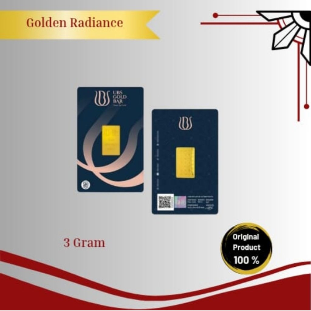 Emas UBS 3 Gram Logam Mulia,Garansi Uang Kembali Include Sertifikat