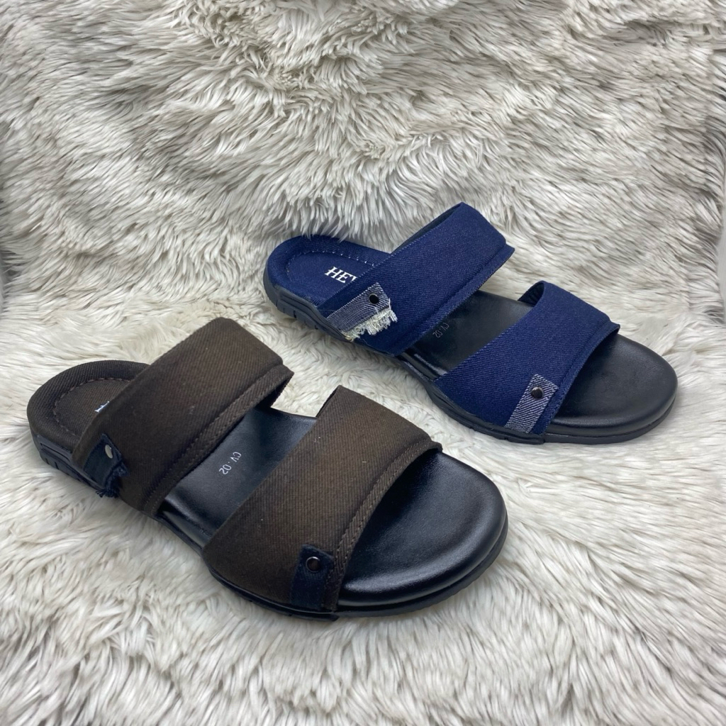 Sandal pria Hevinox kain kualitas mantap