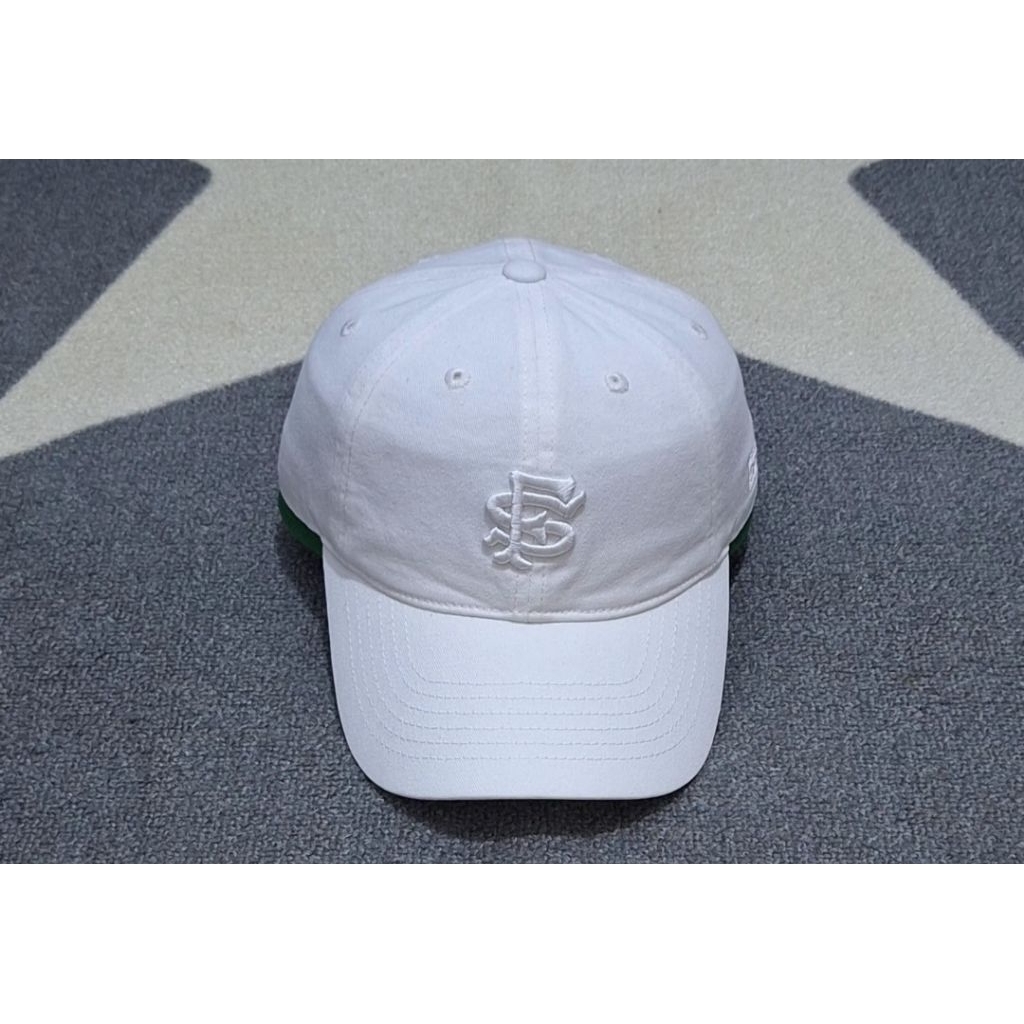 topi putih simple cap cetek ebbets field original bekas preloved