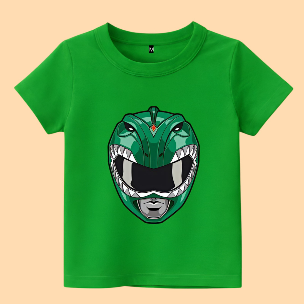 Baju kaos anak green ranger power rangers
