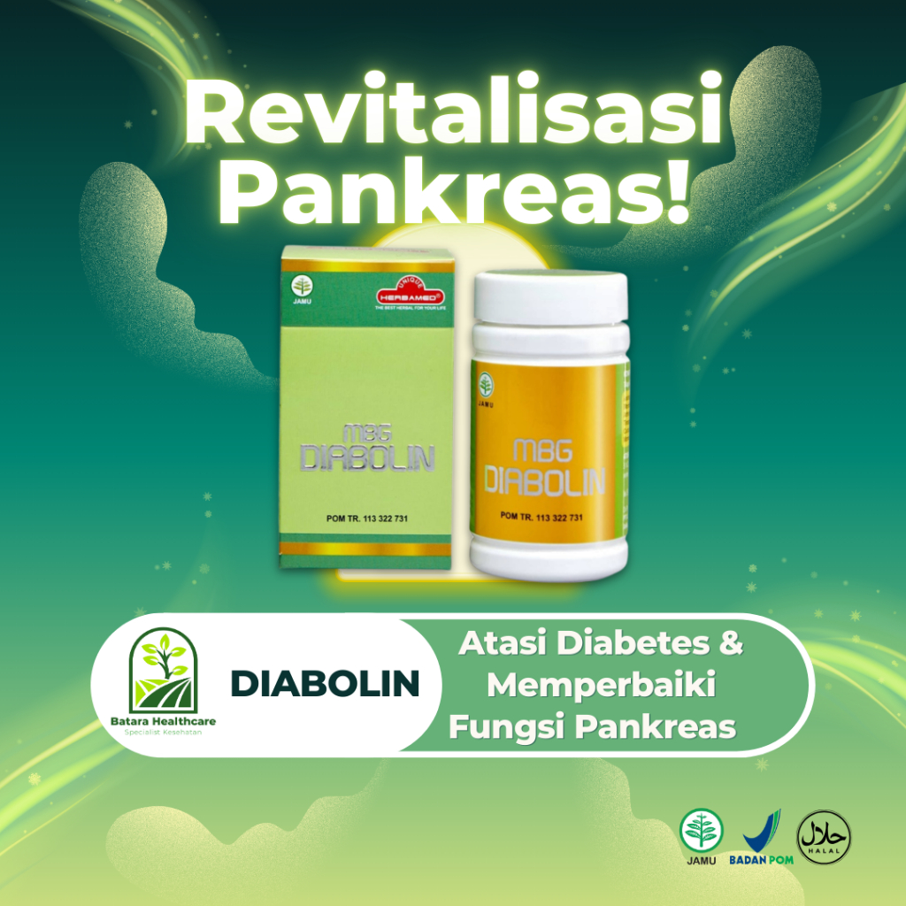 DIABOLIN - Obat Herbal Pankreas Diabetes Isi 50 Kapsul