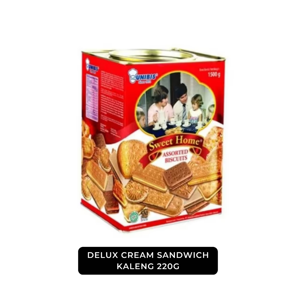 Biskuit Unibis Kaleng Sweet Home Segi 1500gr Rasa Manis Paket 1500gr