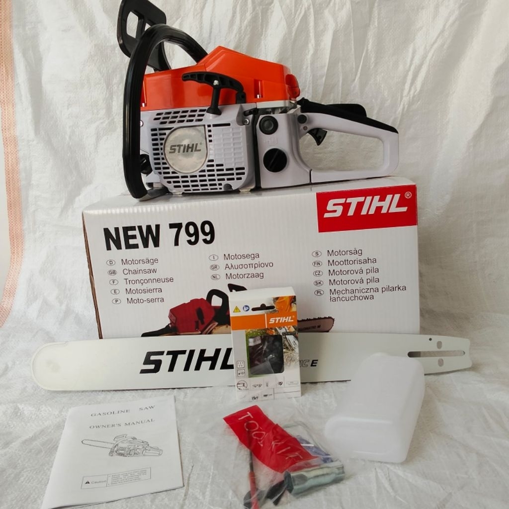 MESIN CHAINSAW MESIN GERGAJI NEW 799 STIHL BAR 22 INCH Bonus Busi Stihl FULL SET