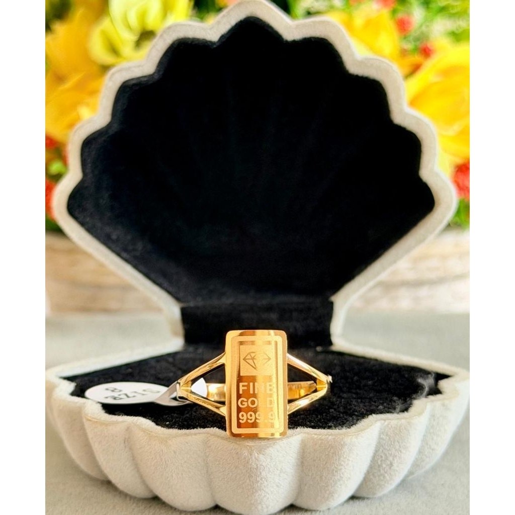 Cincin titanium fine gold