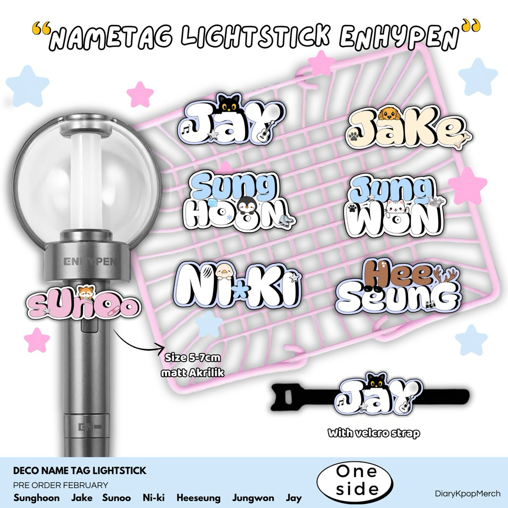 ￼Name Tag Lightstick Enhypen / Nametag lighstick Decoration / lighstick deco