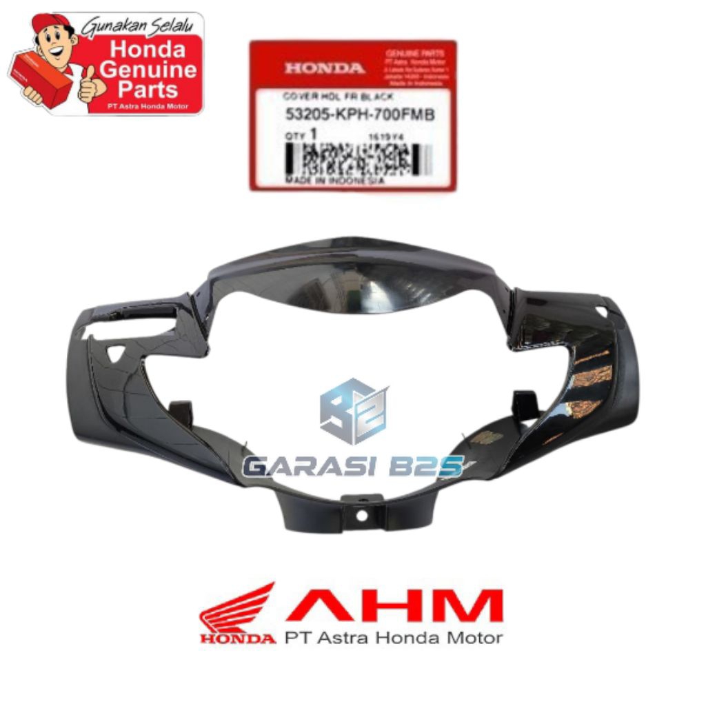 53205-KPH-700FMB Cover Batok Lampu Depan Hitam Supra X 125 Old Lama Batman Original AHM Honda