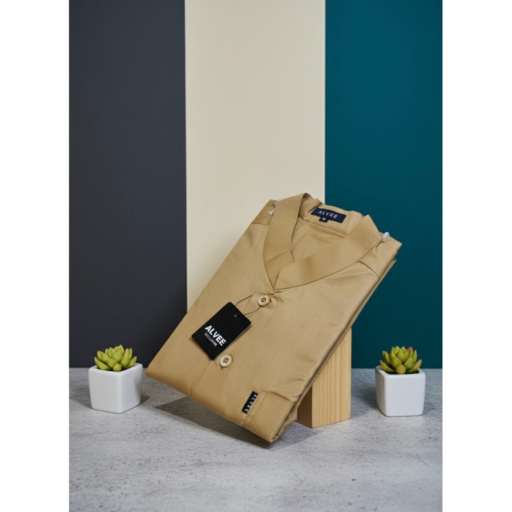 Baju Muslim Koko ALVEE Original 100% Lengan Panjang Polos Bahan Katun Spun Saudi Premium - Koko Sala