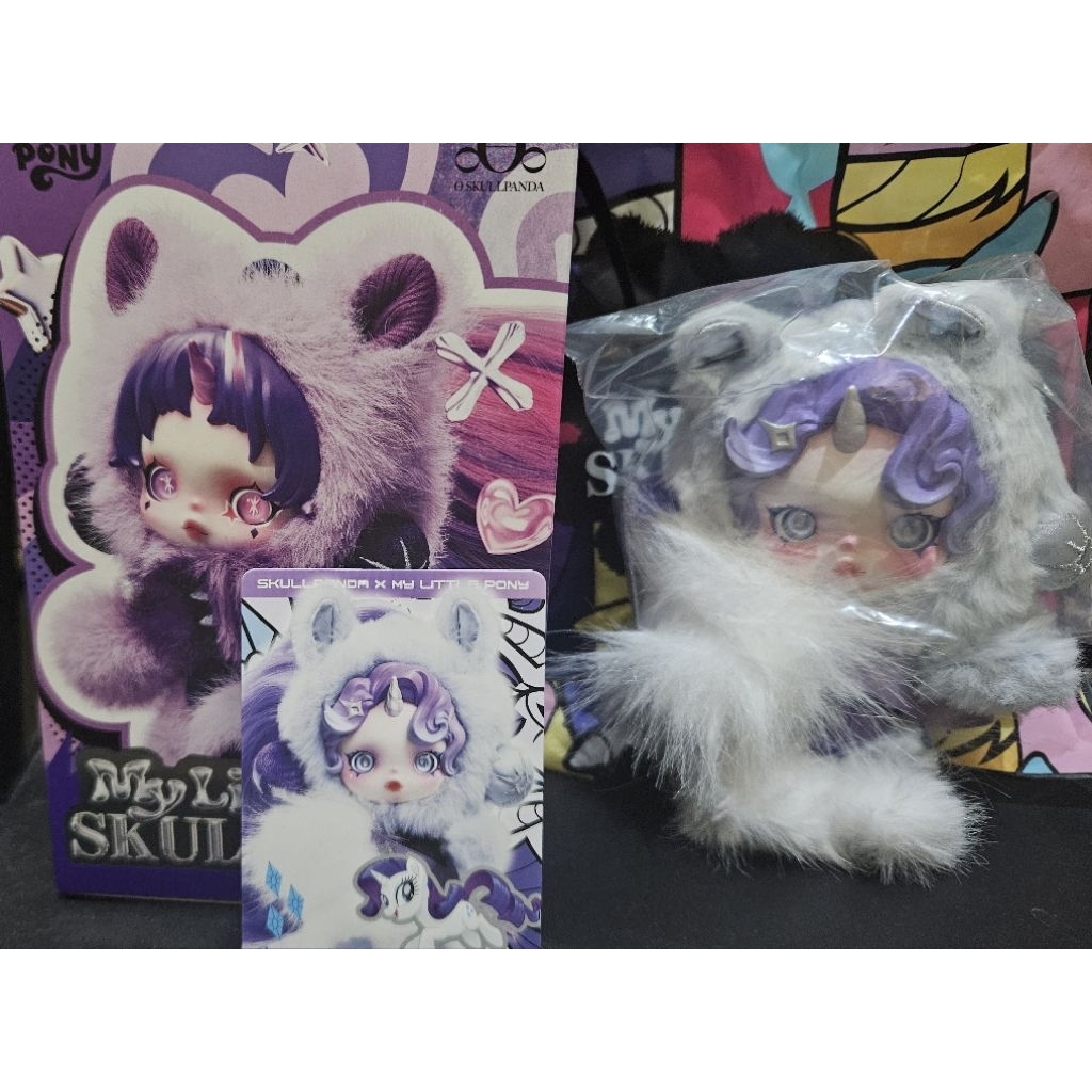 (ready) skullpanda sp my little pony rarity new ori plush vinyl