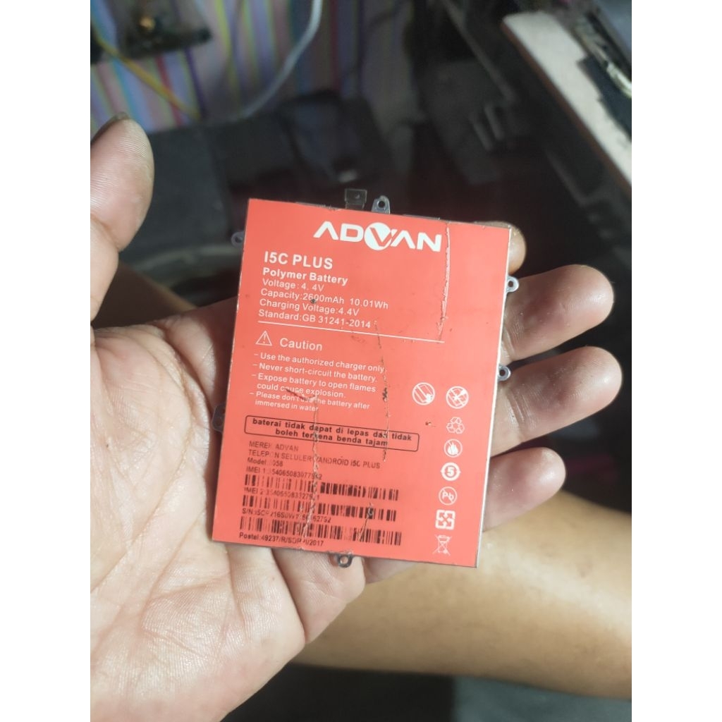 batrai advan i5c plus ori copotan normal