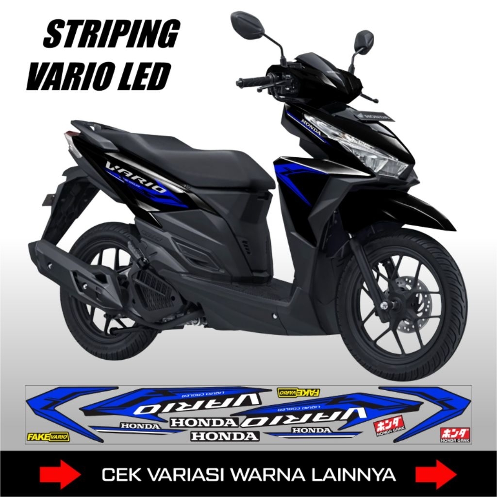 Stiker Striping Honda Vario 125 Led Old / STIKER STRIPING LES LIS BODY MOTOR VARIO LED 125  / Stiker