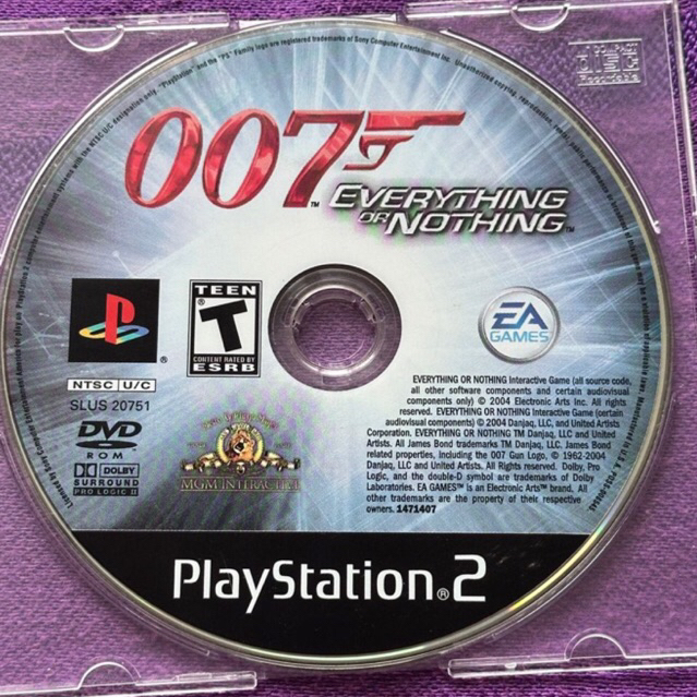 kaset ps2 ori us 007 everything or nothing