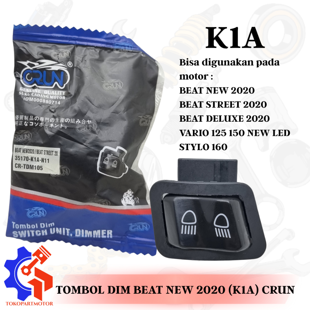 TOMBOL DIM KNOB TOMBOL DIMMER SAKLAR LAMPU JAUH DEKAT 3PIN BEAT NEW 2020 / BEAT STREET / BEAT DELUXE