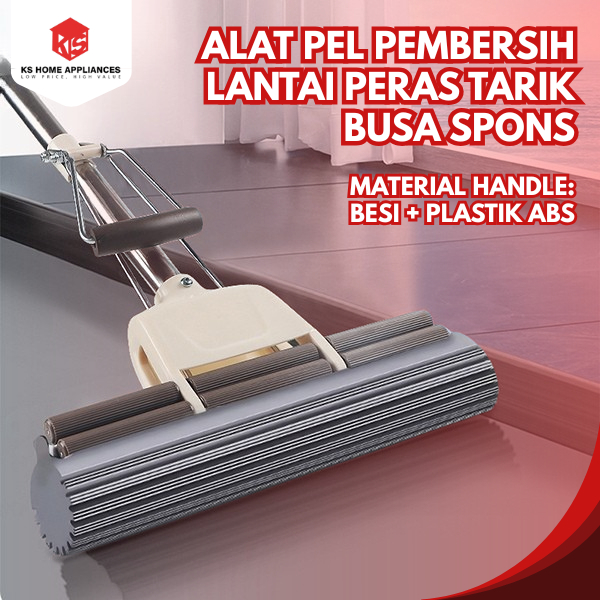 KS Alat Pel Pembersih Lantai Peras Tarik Busa Spons
