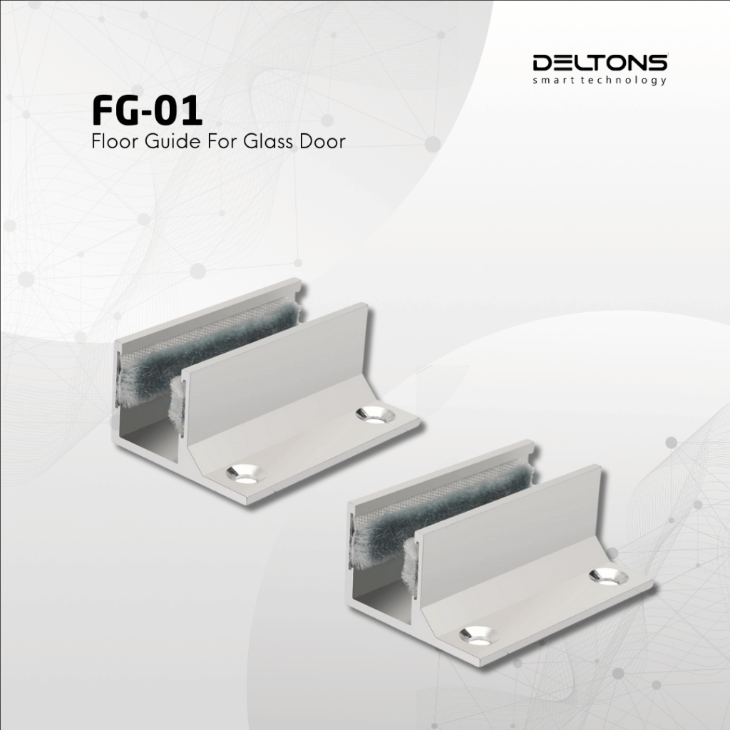 Floor Guide Pintu Kaca Sliding FG-051 Stopper Bawah Pintu Geser 12mm