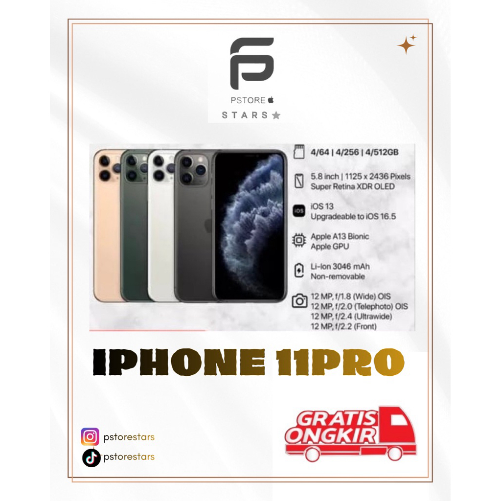 HANDPHONE IPHONE11 PRO 64GB GOLD