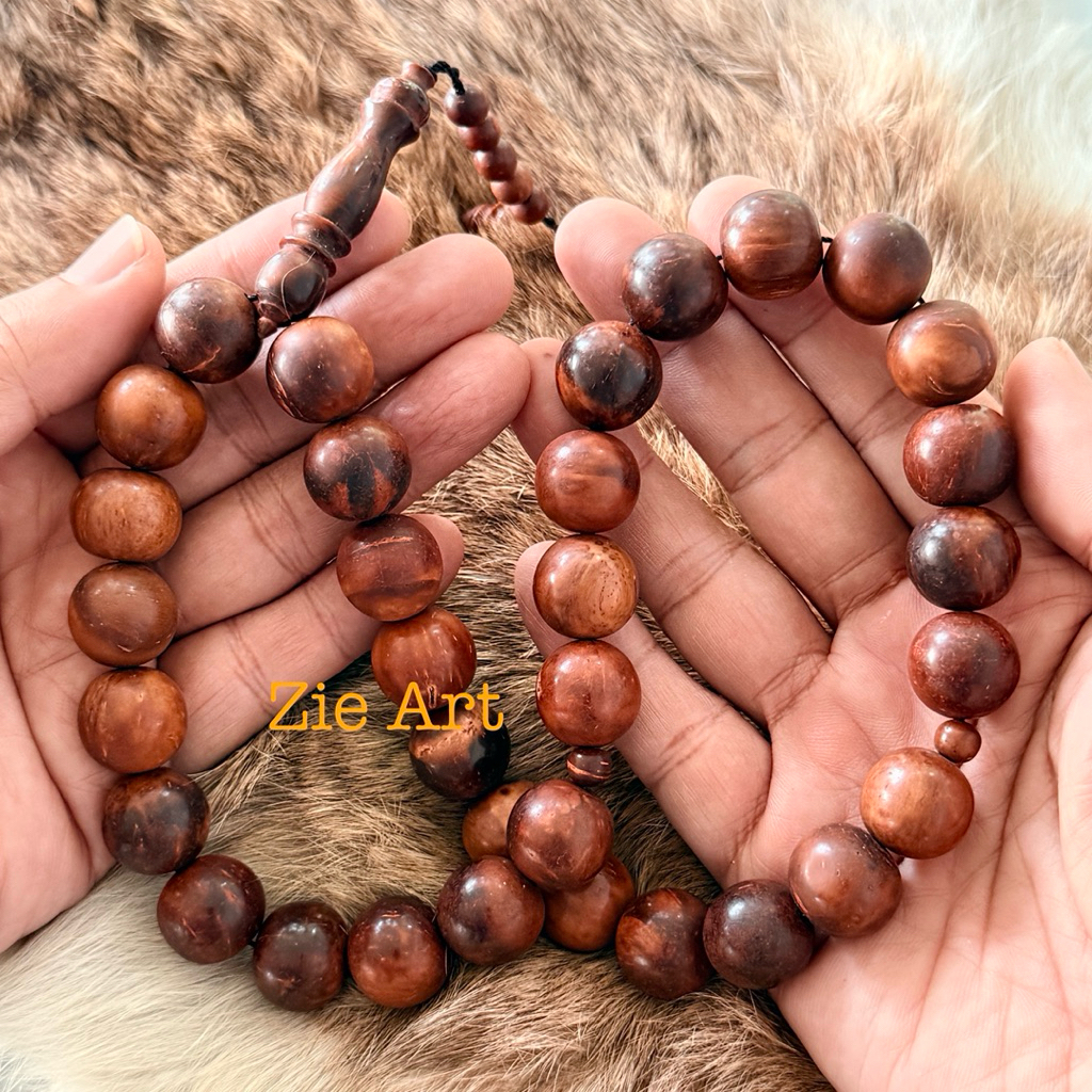 Tasbih Kokka Jumbo 33 Butir Diameter 17mm Koka Asli Tenggelam Air Cocok Tangan Besar Dzikir Zikir Ka