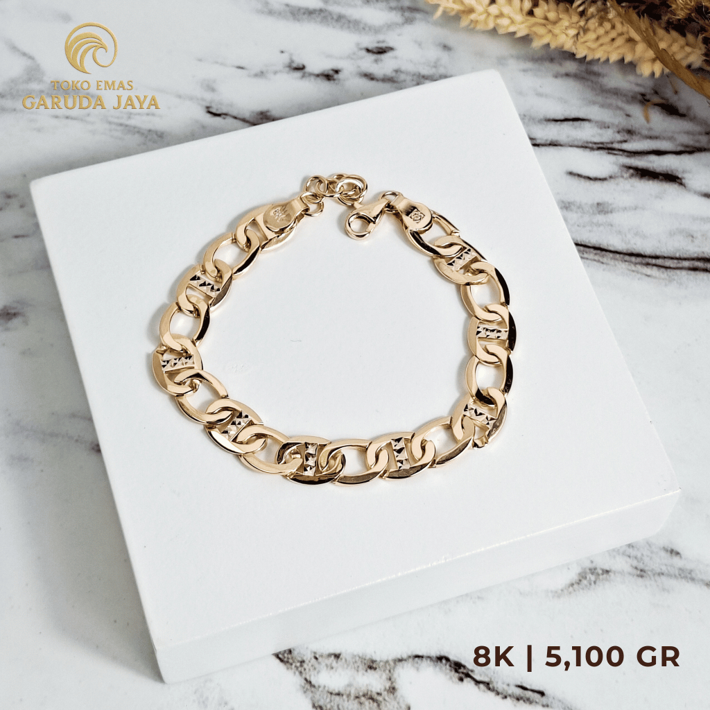 GELANG ARVINO 8K | GELANG EMAS 8K | GELANG 5 GR