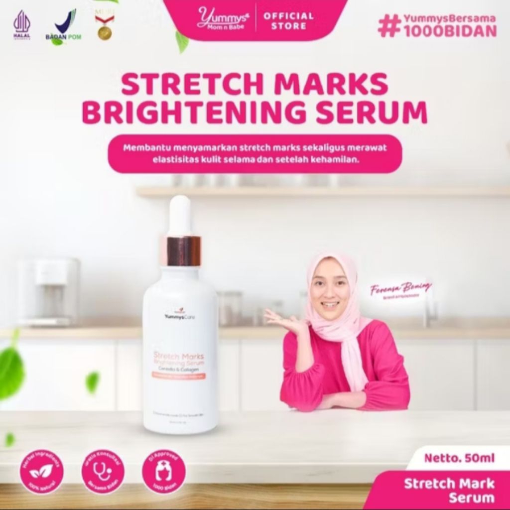 yummys care strech marks brightening serum