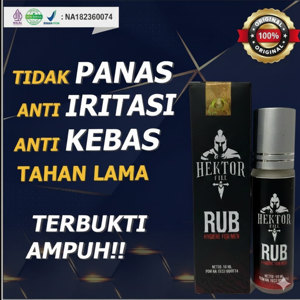 HEKTOR FILL RUB Hygiene For Men - Minyak Pijat Oles Pria Tahan Lama Original BPOM Anti Panas & Kebas
