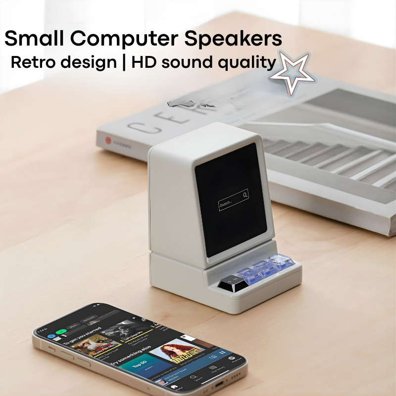 Speaker Bluetooth Bentuk Komputer Mini Tahan Lama / Speaker Komputer Mini
