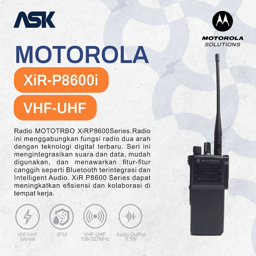 Handy Talky XiR-P8600i MOTOROLA / HT XiR P8600i MOTOROLA