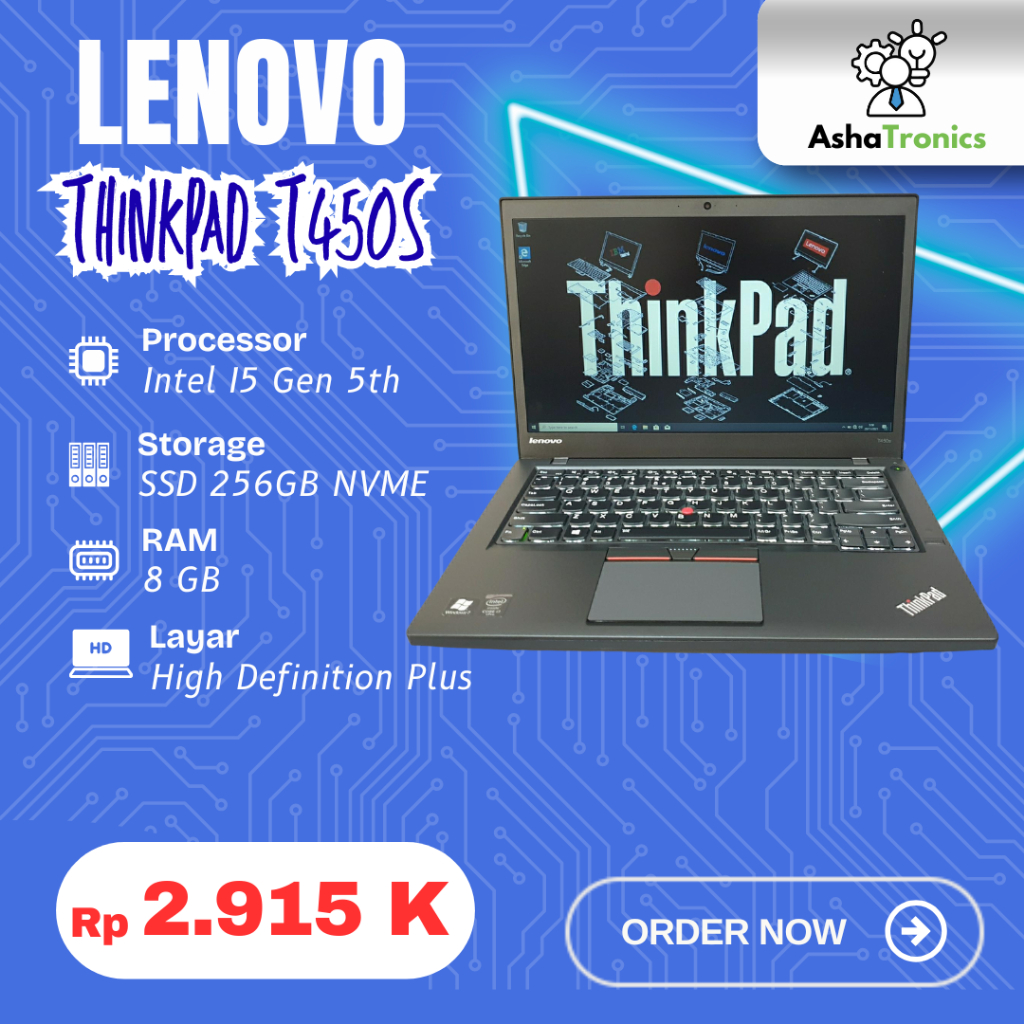 Lenovo Thinkpad T450s Core I5 Gen 5