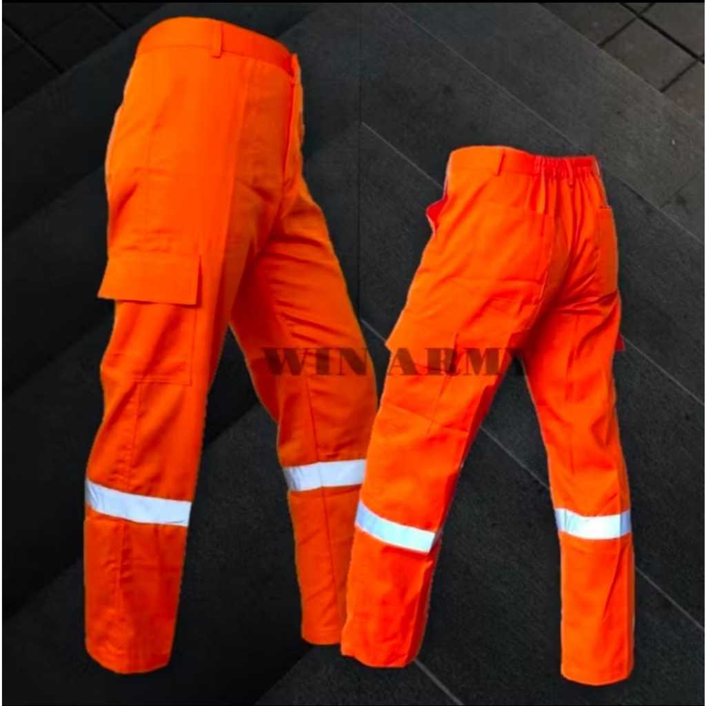 JUMBO Celana Wearpack Safety K3 Proyek Tambang Pria Wanita Celana Werpak Kerja Bawahan Scotlite