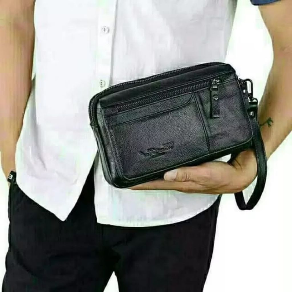 Terlaris Handbag pria Kulit Cheer Soul Tas Tangan Dompet Hp Clutch 2249 Hitam