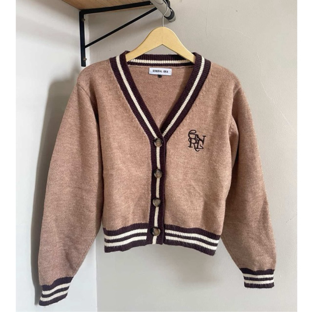 Cardigan vneck GENERAL IDEA warna coksu + coklat