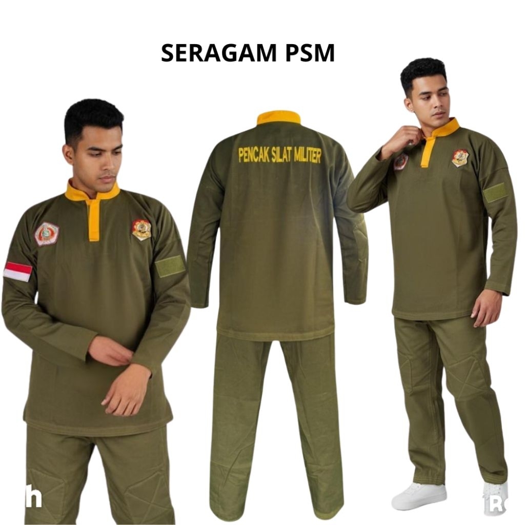 SERAGAM PENCAK SILAT MILITER PSM /SERAGAM BELADIRI PSM UNISEX