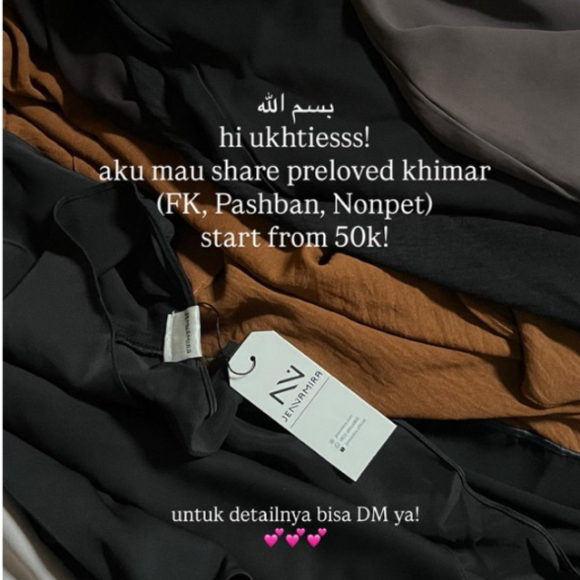 PRELOVED KHIMAR NONPAD FK PASHBAN ANTI UV MAZEN