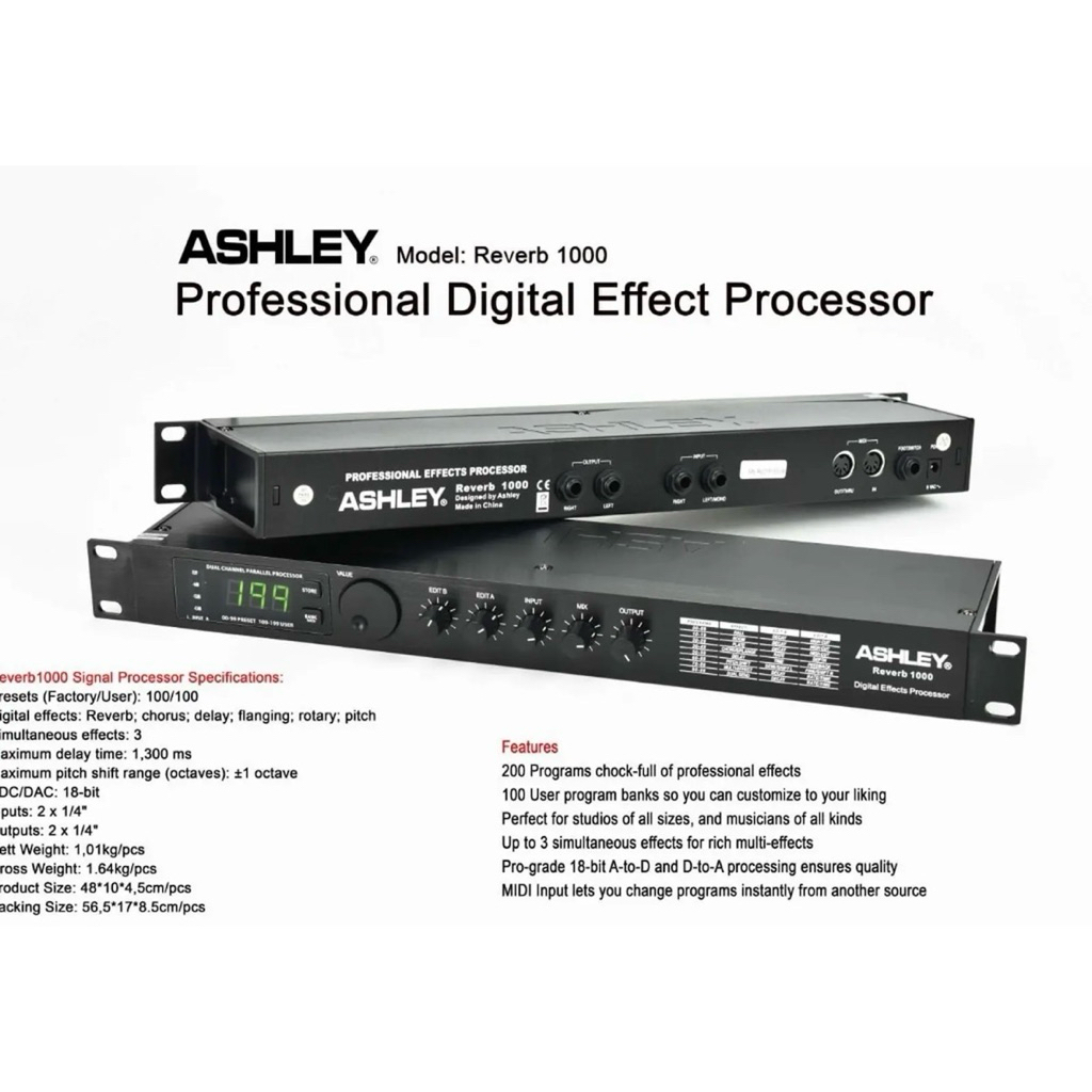 Efek Vokal Ashley Digital Effect RE1000N