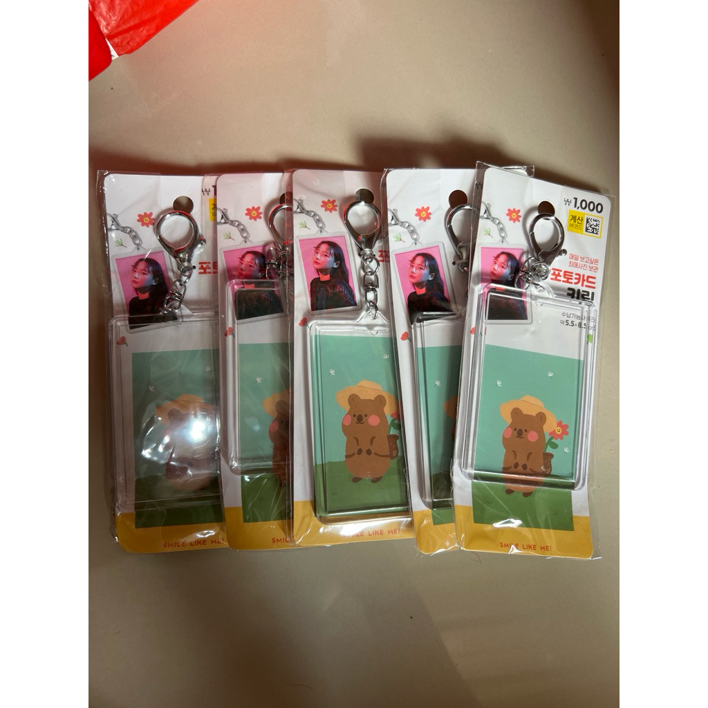 photocard keyring holder daiso