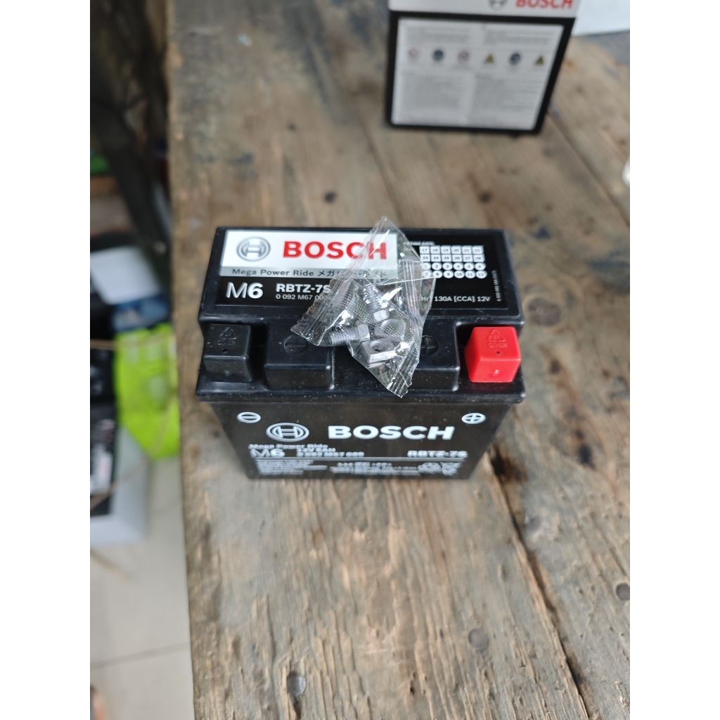 AKI BATERAI KERING BOSCH RBTZ7S/GTZ7S/GTZ6V 6AH VARIO 125 NMAX NEW SATRIA FU