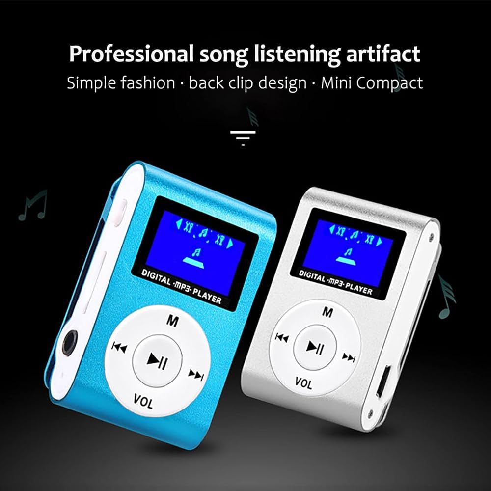 (Free Headset ) MP3 Player LED Portable Rechargeable, music player mini micro sd memory card