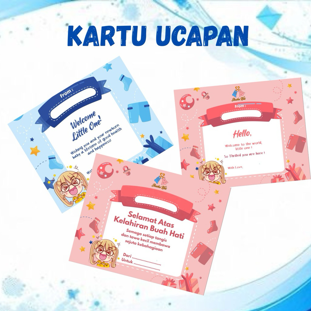 Kartu Ucapan Baby / New Born Card  Baby Wishes