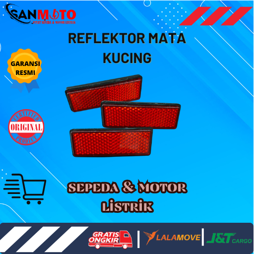 SANMOTO REFLEKTOR MATA KUCING SEPEDA & MOTOR LISTRIK