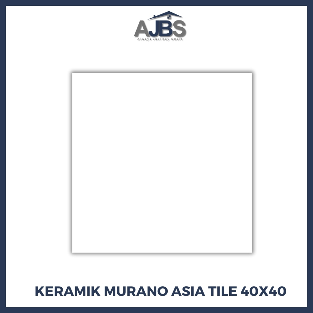Asia Tile Keramik Murano 40x40 - Keramik Putih polos 40x40 - Keramik Lantai